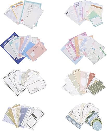 Micro Traders 200 piezas de papel para álbumes de recortes, material de diario, papel decorativo para manualidades, para cuadernos, álbumes de