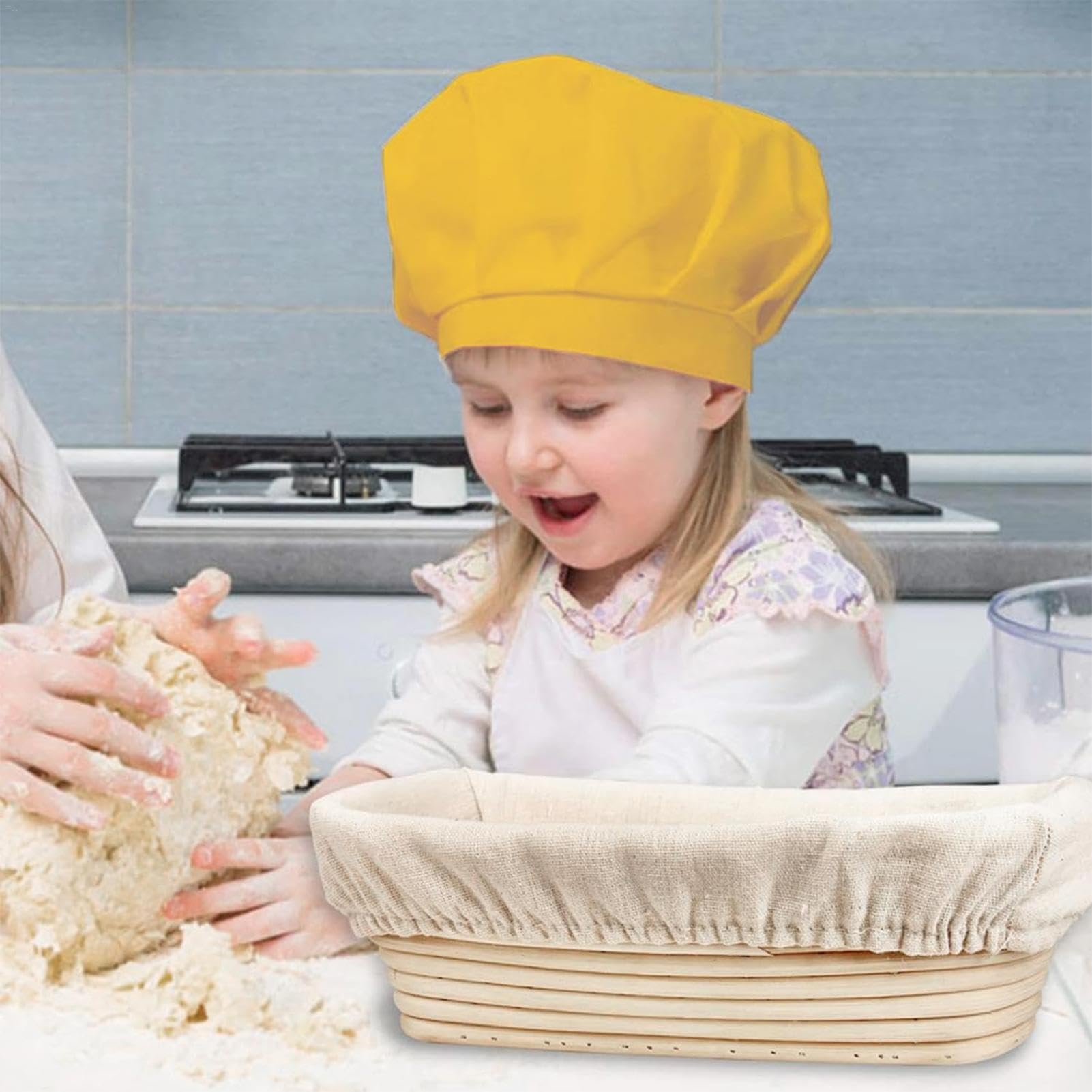 Set De 2 Cestas De Fermentación Para Pan - Ovaladas, Con Forro De Lino, Para Masa Madre Y Panadería Casera