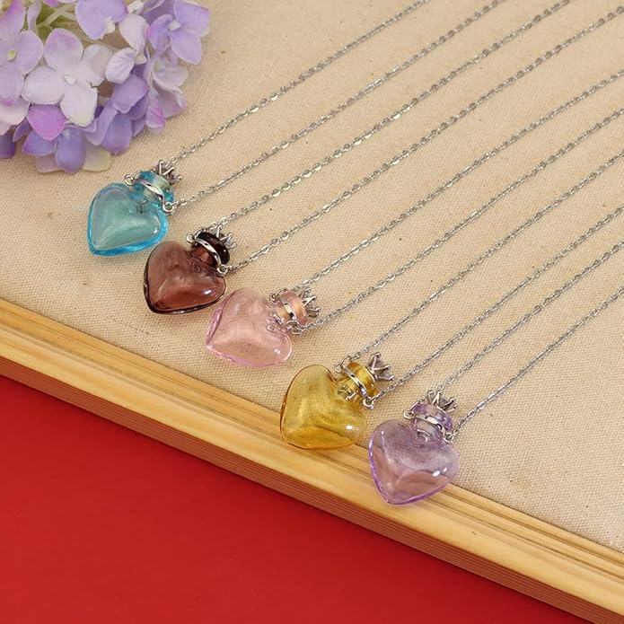 Collar difusor de aromas con frasco corazón para aceites esenciales miniatura 6