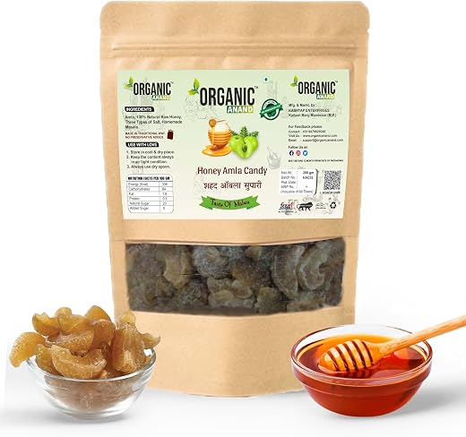 Organic Anand Delicious Homemade Sugarfree Honey Amla Candy without Sugar | Ingredients With 100% Natural Raw Honey, 3 Types of Salts, Homemade…