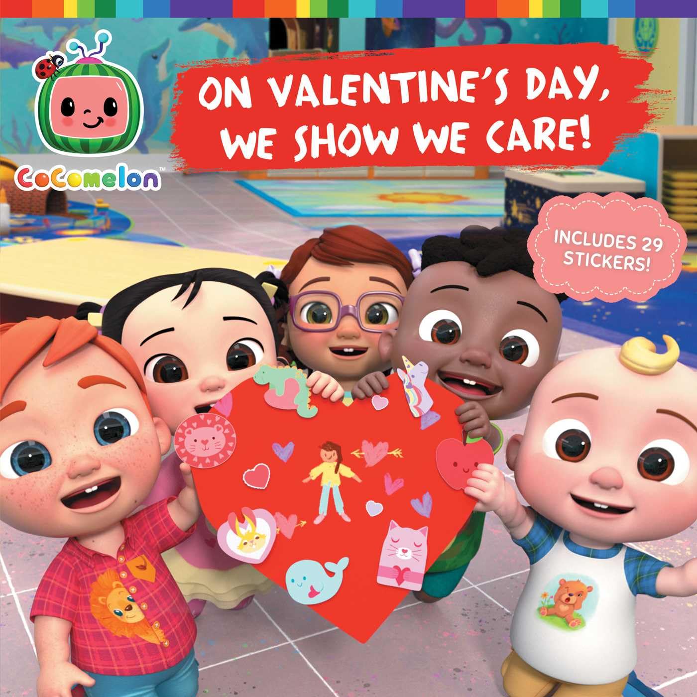 On Valentine's Day, We Show We Care! (CoComelon)      Paperback – Sticker Book, December 5, 2023