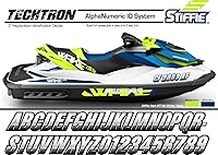 Vista 6 de Stiffie Techtron Vino/Negro 7,6 cm Adhesivos para Registro de Barcos y Motos Acuáticas • Pegatinas de Números y Letras