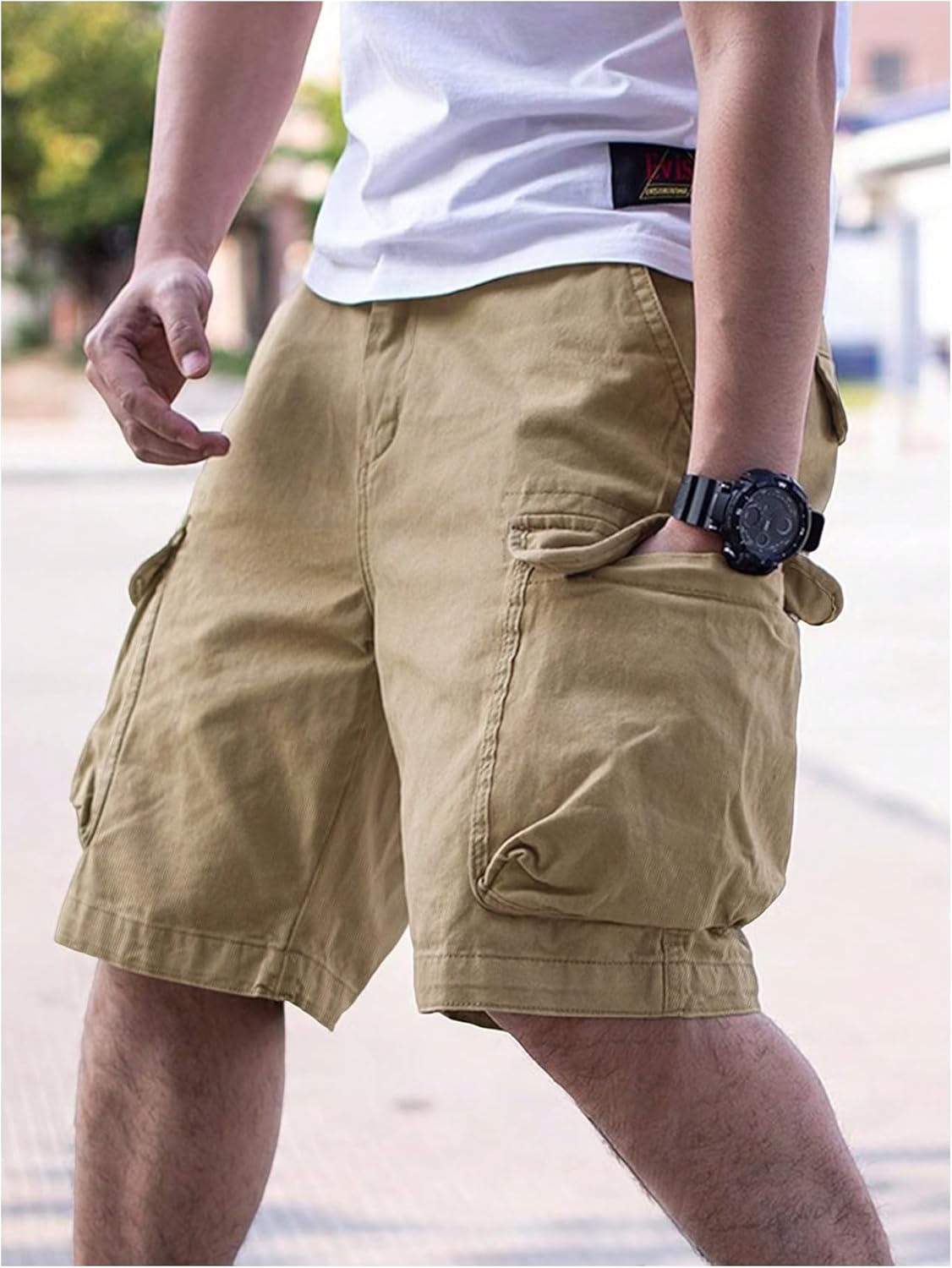 Verdusa Men's Cargo Shorts Streetwear Casual Summer Baggy Shorts with Pockets - Image 3