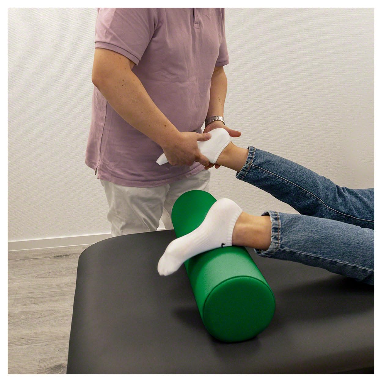 Sport-Tec Lagerungsrolle Lagerungskissen Knierolle Fitnessrolle für Massageliege 12x40 cm