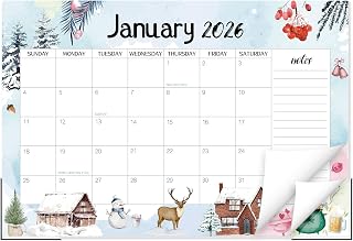 Guasslee Desk Calendar 2026-2027,18-Month Desk/Wall Calendar, 2026 Jan - 2027 Jun, 17" X 11.5" Monthly Planner With Corner Protectors, Thick Paper For Home Office