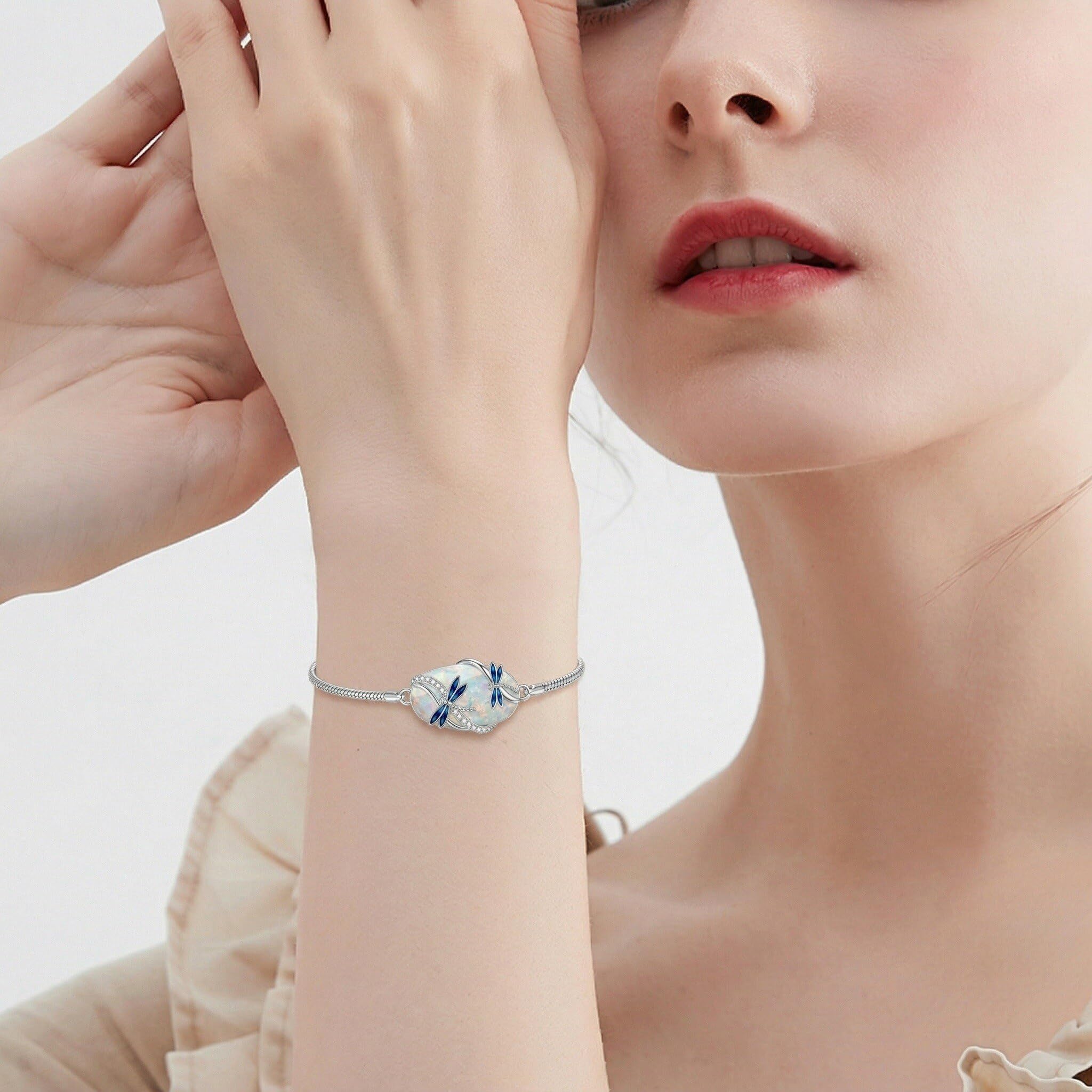 URONE Bracciale in argento Sterling 925 con opale, gioiello da donna