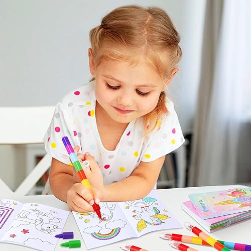 Vista 116 de BenLouis 24 mini libros cristianos para colorear para niños con 24 crayones apilables, versículos de la Biblia, recuerdos de fiesta, libros