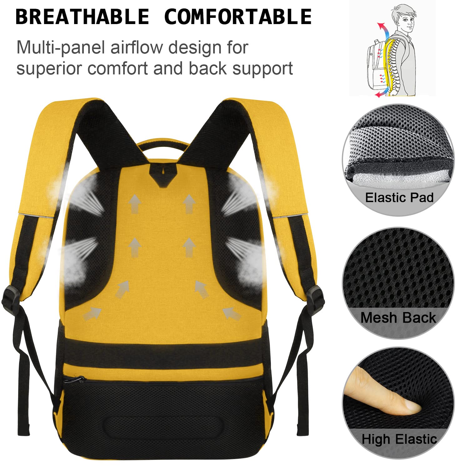 Volher Laptop Backpack,Business Travel Anti Theft Slim College Backpack — Amazon image 19