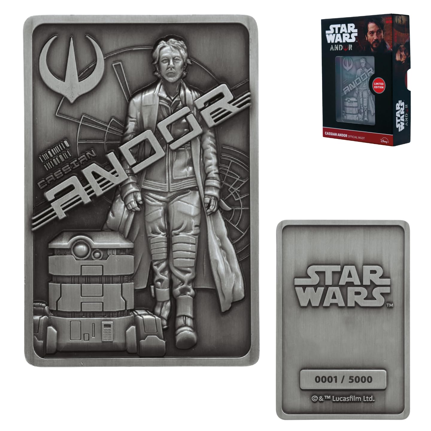 Star Wars Andor Collectible Metal Ingot – Limited Edition Official Licensed Fan Memorabilia – Premium Sci-Fi Display Collectible Gift
