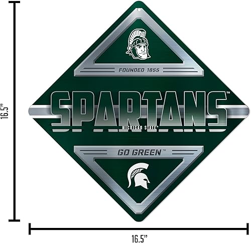 Miniatura 82 de Rico Industries NCAA - Letrero de metal estándar de 16.5 x 16.5 pulgadas, decoración del hogar, dormitorio, oficina, cueva de hombre