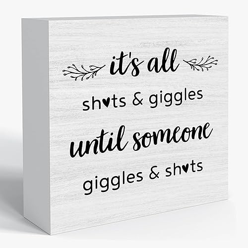 Miniatura 17 de Cartel de madera con texto en inglés «Hello Sweet Cheeks» – Decoración divertida de baño de 5 x 5 pulgadas para tanque de inodoro y estante, idea de