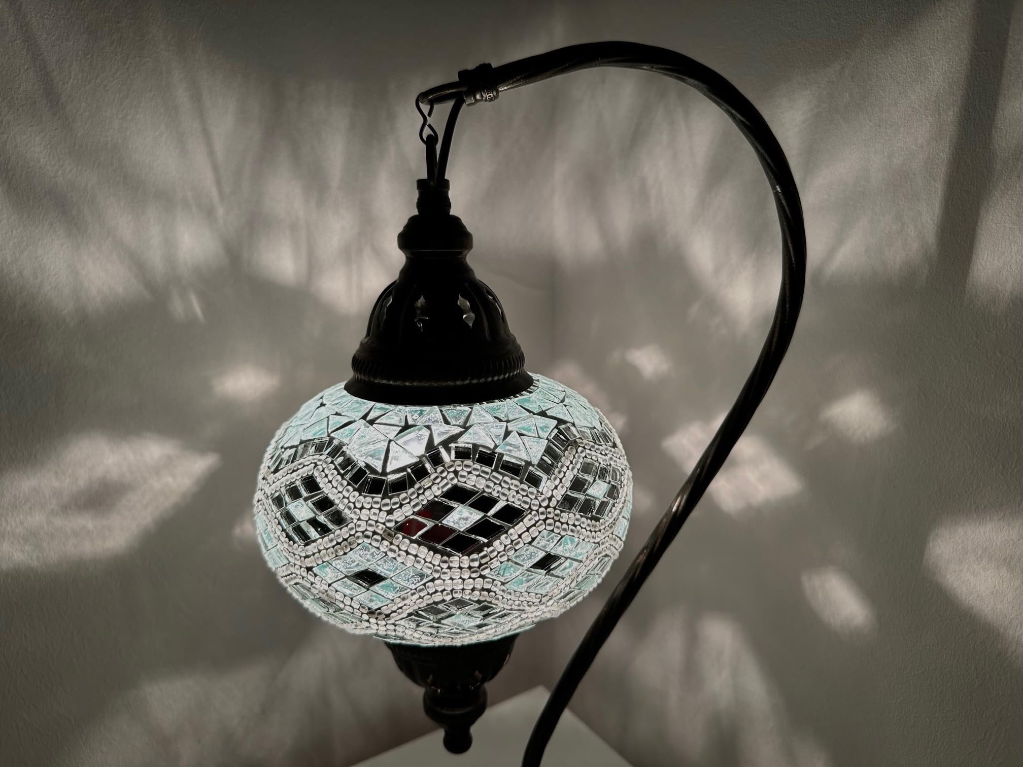 Samarkand-Lights Mosaik-Stehlampe – Orientalische Tischlampe, Höhe 42 Cm, Für E14 Birnen | Handgefertigt, CE-geprüft