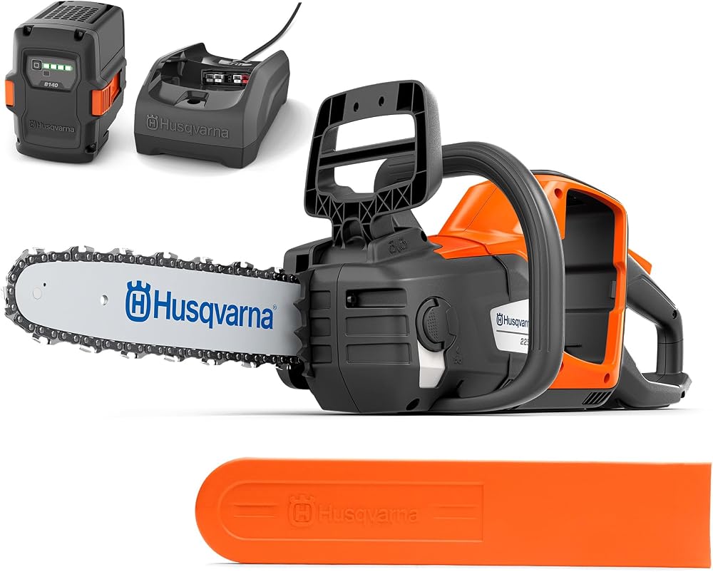 Husqvarna 225i Tronçonneuse sans Fil | Légère, sans fil, silencieuse, guide 14″, vitesse de chaîne 11,8 m/s