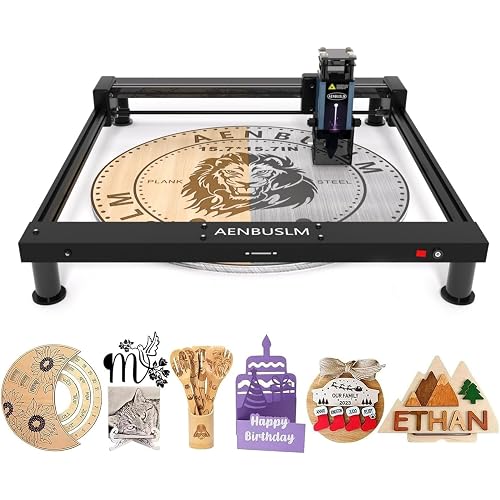 T1 40W Laser Engraver Machine, High-Speed DIY Engraver Offline Use, 400×400mm Area, CNC Laser Engraving Machine for Wood, Metal, Acrylic & Glass, Class 4 (T1-3.5W-LK10)