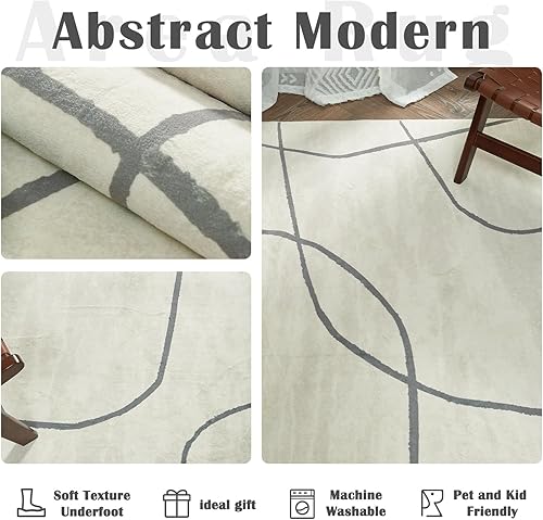 Vista 21 de jinchan Alfombra moderna de pasillo de 2 x 6 pies, diseño geométrico marroquí, antideslizante, resistente a las manchas, suave y ligera, para Gris