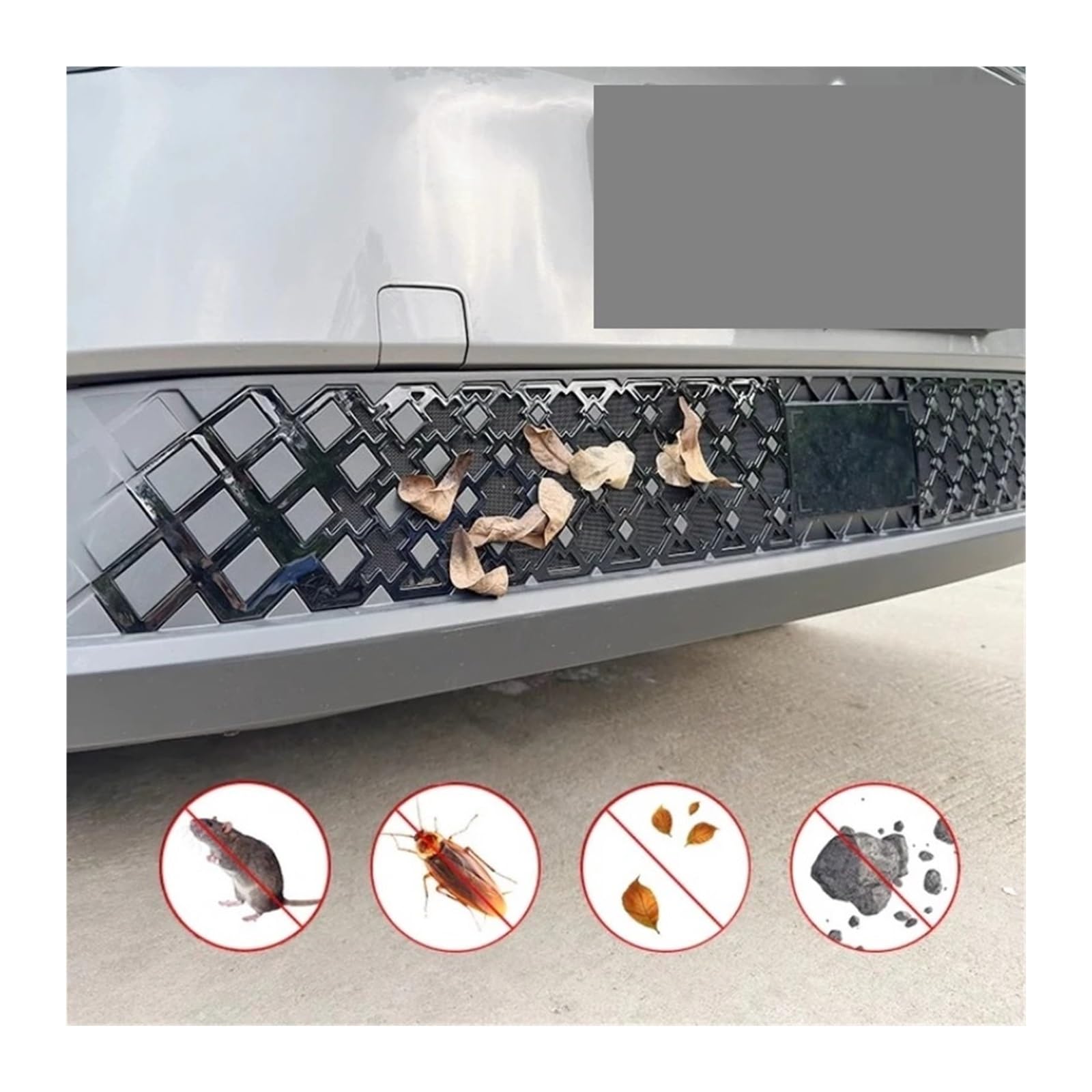 Shuogoufeng Store BZ3X‌ 2025 przedni grill samochodowy siatka na owady zewnętrzna ochrona zbiornika wody dekoracja odporna na kurz Osłony wentylatora