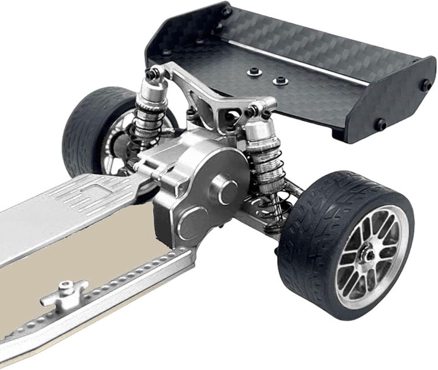 Metal Upgraded Chassis Frame 1/24 Scale Aluminum Alloy RC car Frame Suitable for LOSI 1/24 Micro-B and WLToys 1/24 244016 losi Micro b Upgrade (Silver)