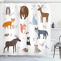 Vista 90 de Ambesonne Cortina de ducha de caballo, potente semental de Appaloosa, elegante estampado equino de campeón de sangre pura real, juego de decoración