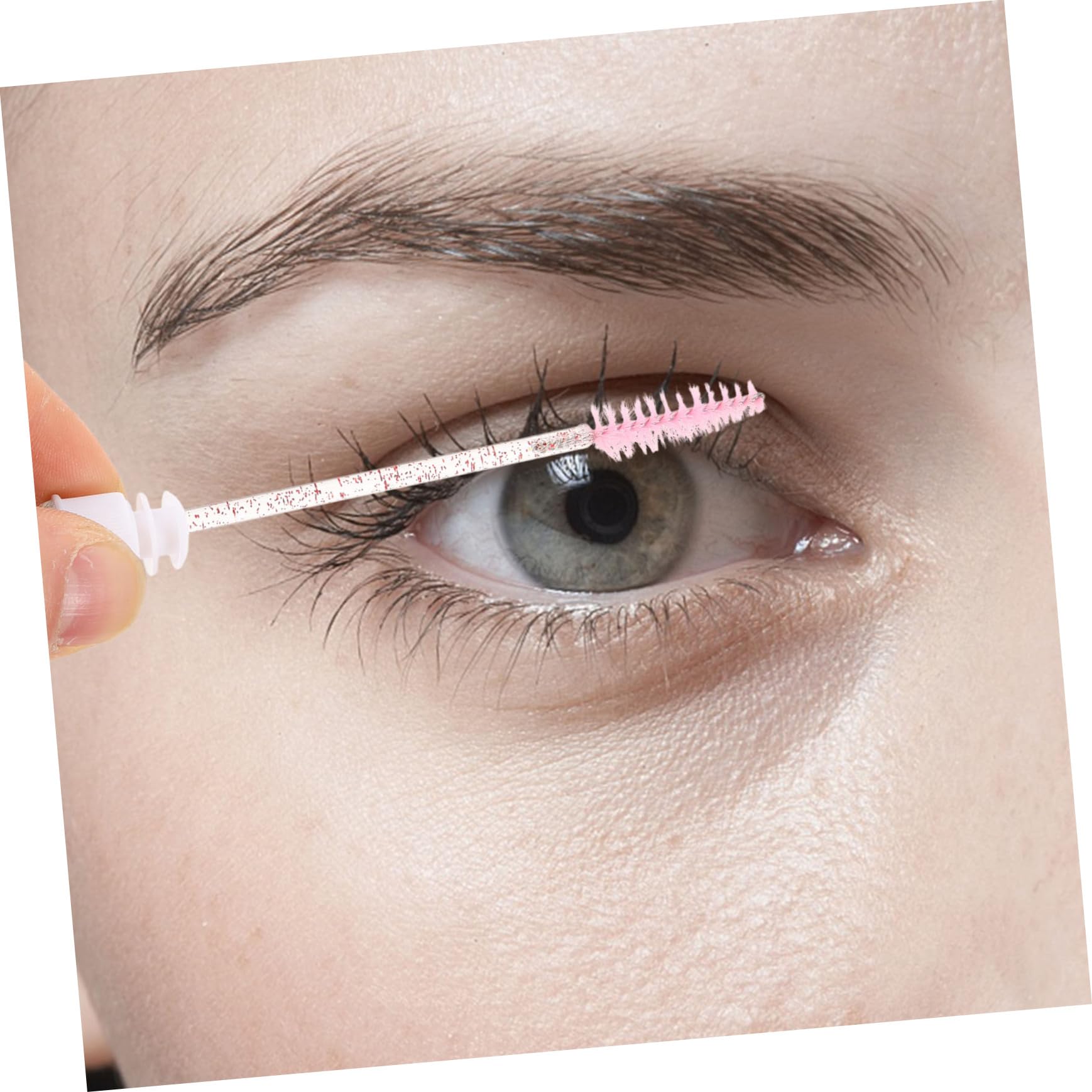 SOESFOUFU Eyelash Brush Empty Tube Lashes Applicator Tool 10pcs Natural Hair Makeup Brushes for Eyelashes and Eyebrows