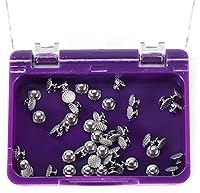 Vista 10 de 50 unids/caja de ortodoncia dental lingual botones linguales unibles botones linguales con ganchos de tracción, base de malla