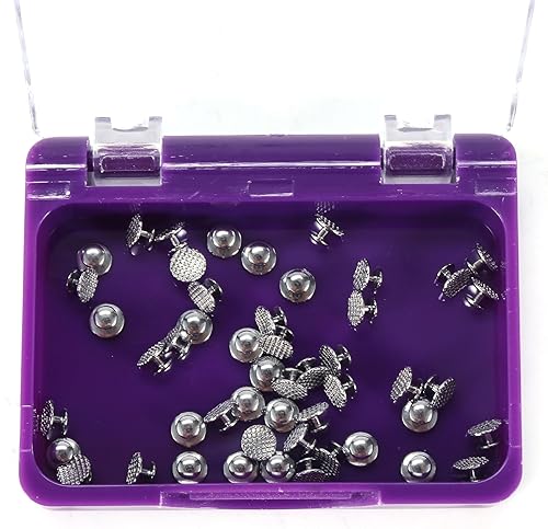 Miniatura 10 de 50 unids/caja de ortodoncia dental lingual botones linguales unibles botones linguales con ganchos de tracción, base de malla