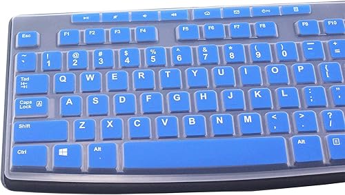 Miniatura 2 de Protector de piel ultra delgado para teclado de silicona para computadora de escritorio, compatible con teclado inalámbrico Logitech MK295 MK275
