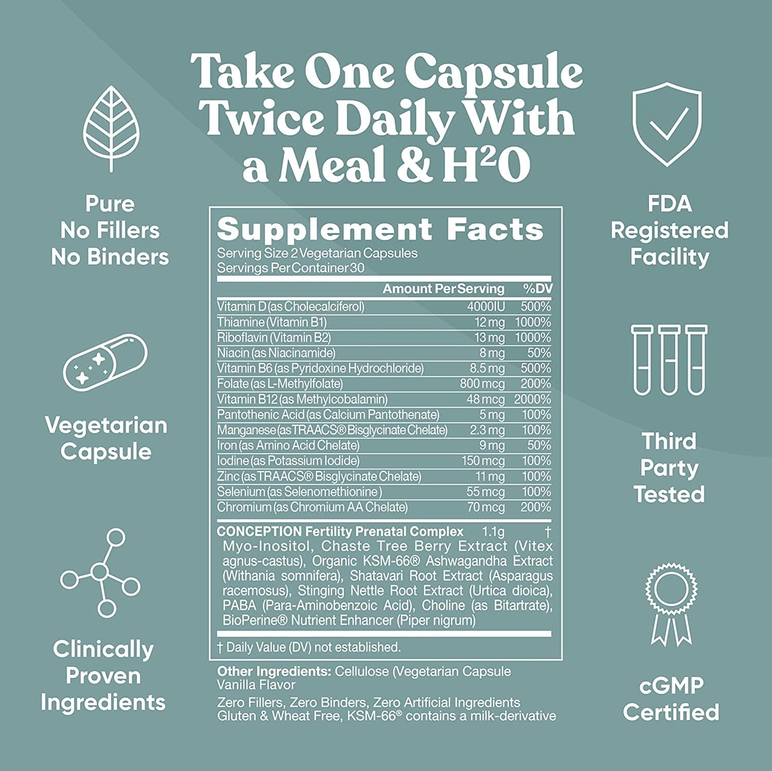 Buy Eu Natural Conception Fertility Prenatal Vitamins Regulate Your