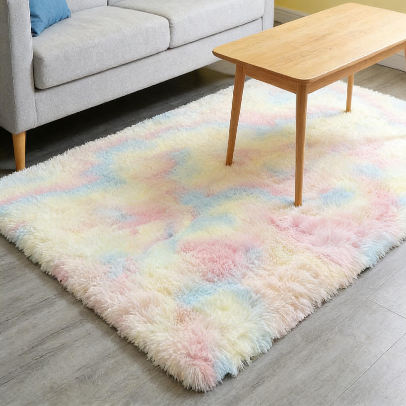 Tapis shaggy poils longs moderne 55x200cm doux et ultra facile d'entretien