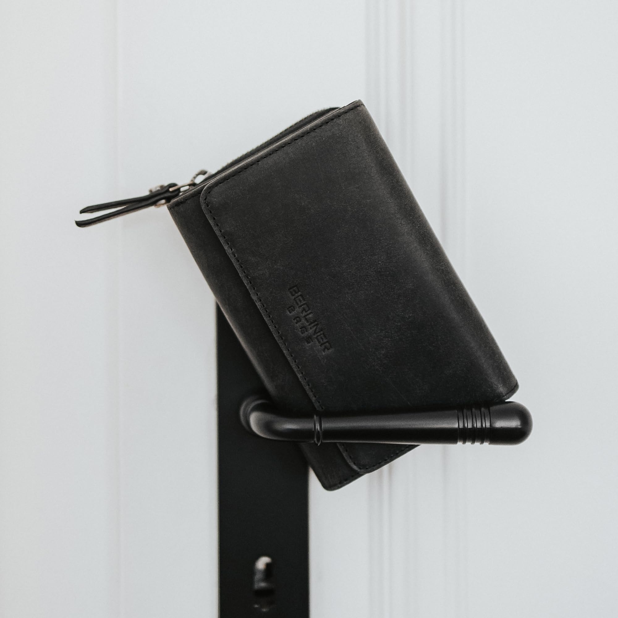Berliner Bags Cartera Mujer de Piel Vienna, Billetera Grande con Monedero, Gran Capacidad y Protección RFID, Tarjetero - Gris Oscuro