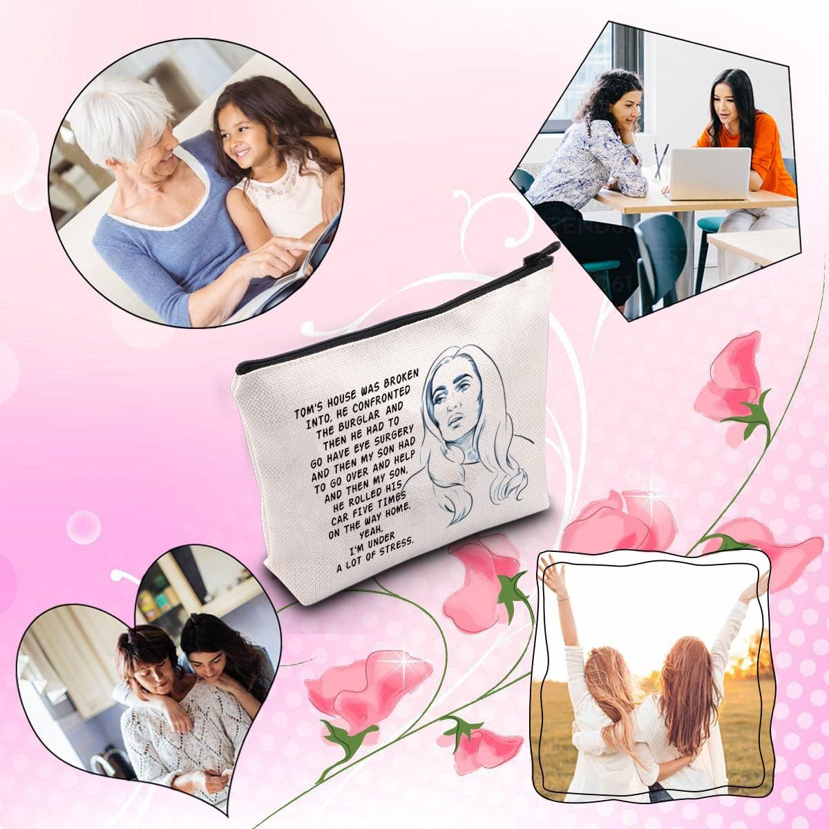 TSOTMO Housewives Gifts Women Gift Reality Tv Show Lover Gift Zipper Pouch Makeup Bag (TOM'S HOUSE) - Image 6