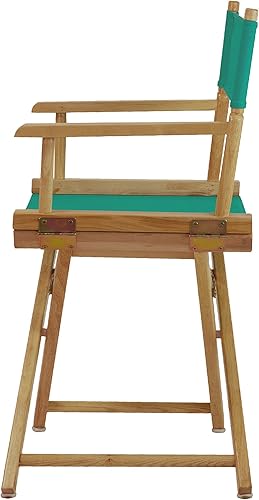 Miniatura 5 de Casual Home - Silla de director de 18.0 in, marco natural con lona verde azulado