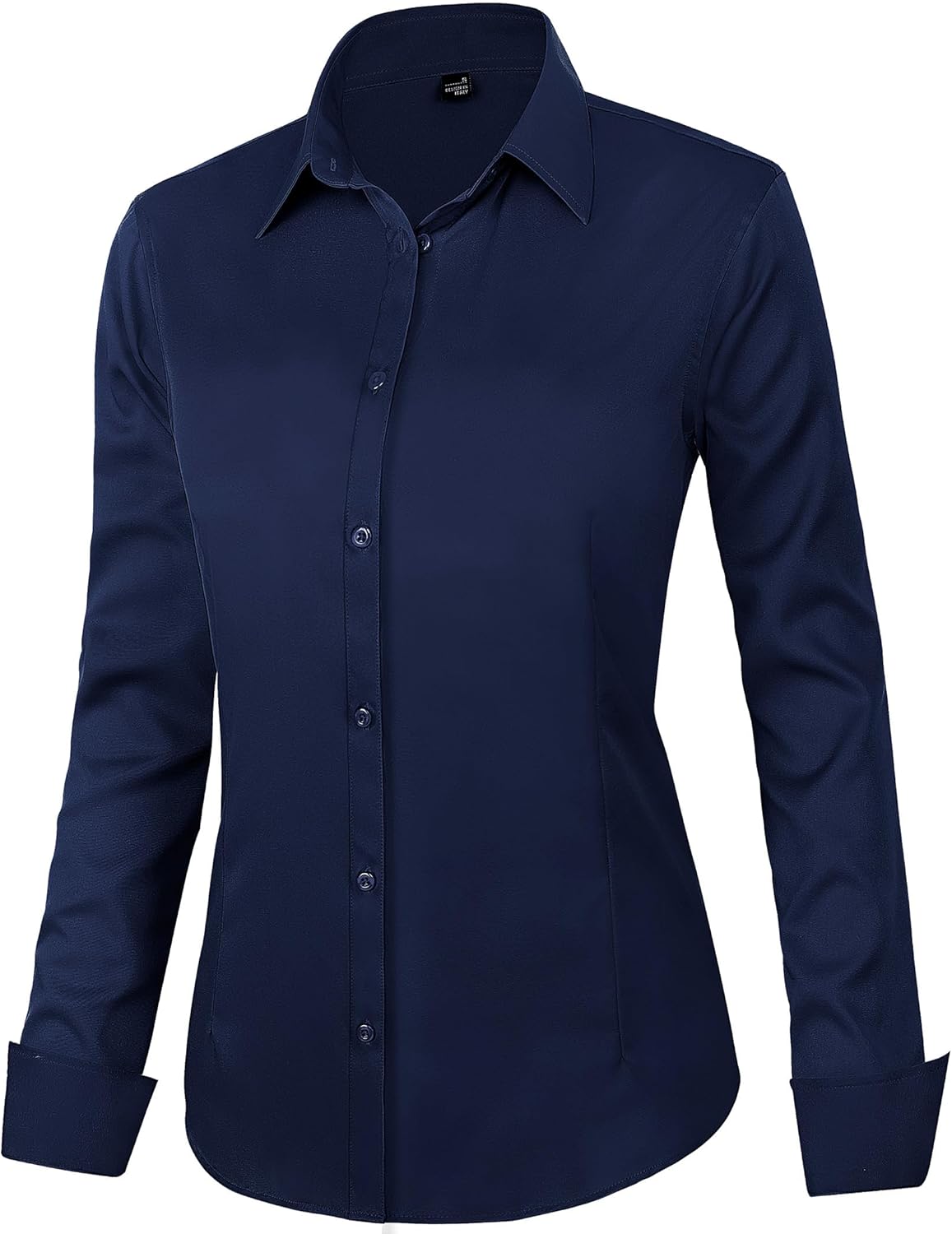 J.VER Womens Dress Shirts Long Sleeve Button Down Shirt Wrinkle-Free Business Casual Blouse Office Work Tops - Image 3