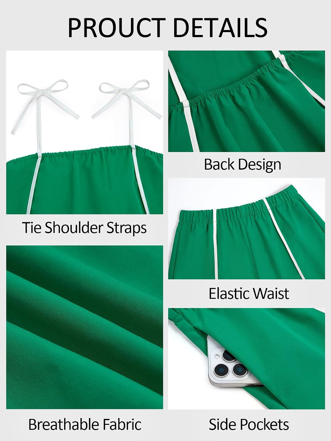 Yousify Women 2 Piece Lounge Sets Summer Casual Tie Strap Vacation Top Shorts Set with Pockets