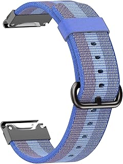 Correa deportiva de nailon de 22 mm de liberación rápida para pulsera Garmin Fenix ​​6X 6 Pro 5X 5 Plus 935 Approach S60 Quatix5 (color: amarillo, tamaño: 0.866 in Fenix ​​5Plus)