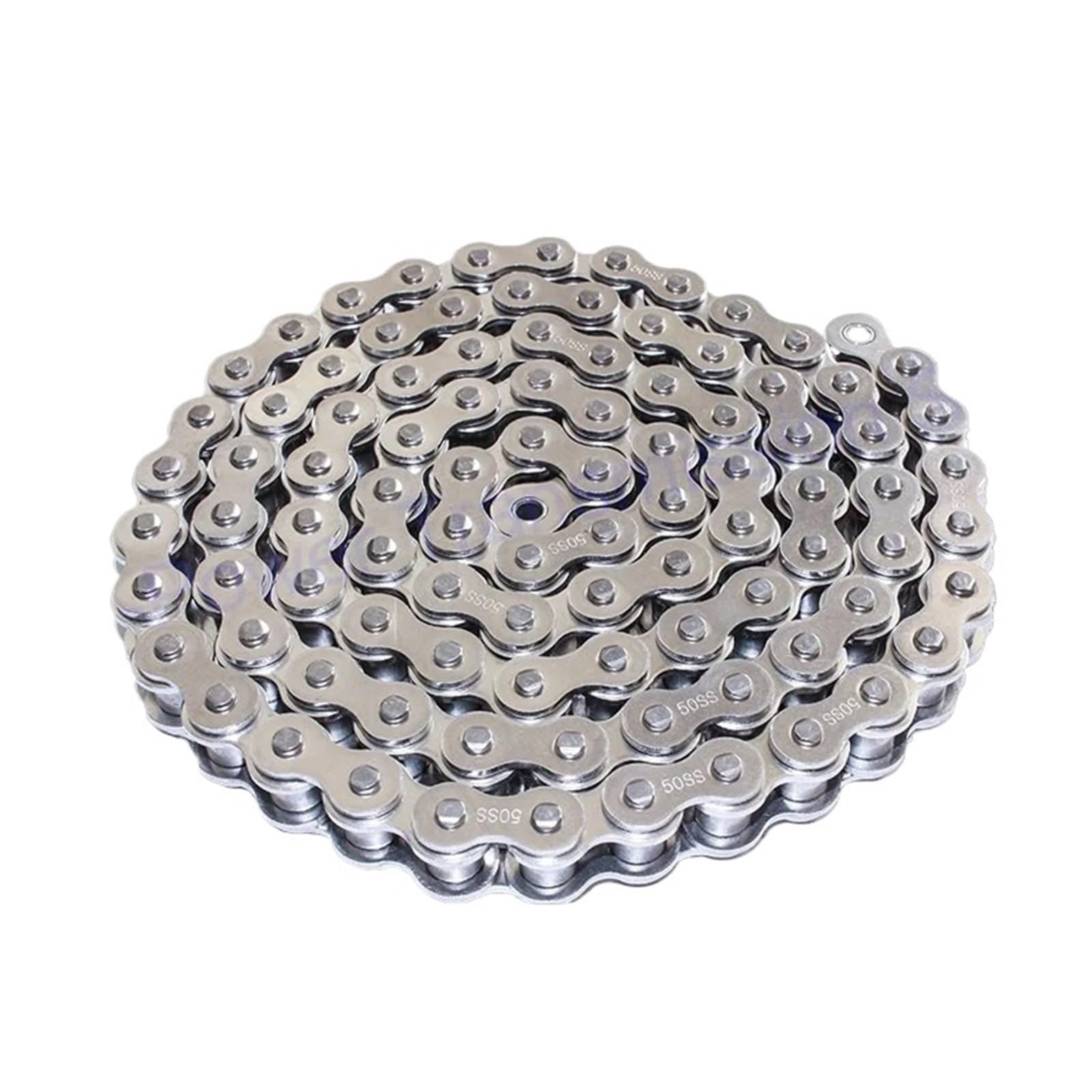 Rollenkette Aus Kohlenstoffstahl 1/1,5/5 Meter 04C-1 06B-1 08B-1 12A-1 201/304 Edelstahl-Kettenübertragung, kurze Teilung, Rollenkette, 6,35 mm–19,05 mm(08B-1-1Meter,304)