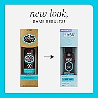 Vista 2 de HASK ARGAN - Viales reparadores de aceite para el cabello para controlar el brillo y el encrespamiento para todo tipo de cabello, seguro