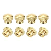 Vista 14 de uxcell Tuercas moleteadas de latón, M4x0.0.276 in redondo escalonado perillas sujetadores para impresora 3D, equipo electrónico, 8 piezas