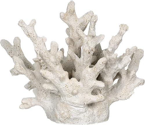Miniatura 4 de Nautical Crush Trading Decoración de coral blanco, decoración para el hogar de playa, decoración de arrecife de coral sintético, 6.5 x 5 x 5.5