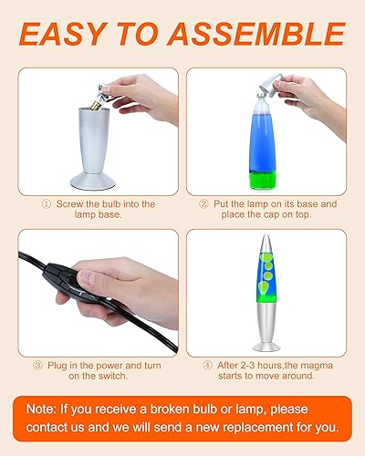 Miniatura 4 de Dalavalampa Lámpara de movimiento líquido de 16 pulgadas para adultos y niños, cera verde líquida azul, lámpara de magma retro, regalos para el día
