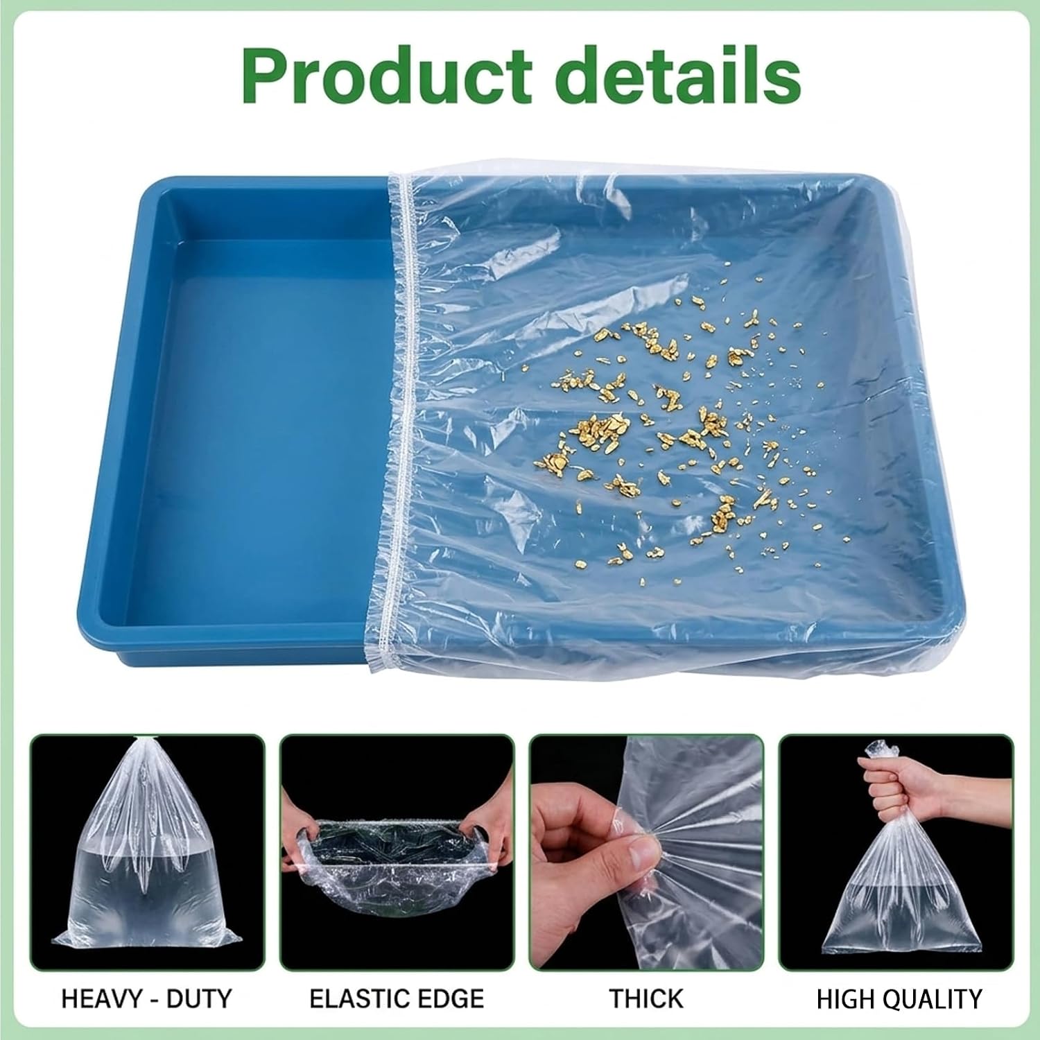 Bird Cage Liners, 80 Disposable Bird Cage Liner Bags, Quick and Easy Bird Cage Cleaning