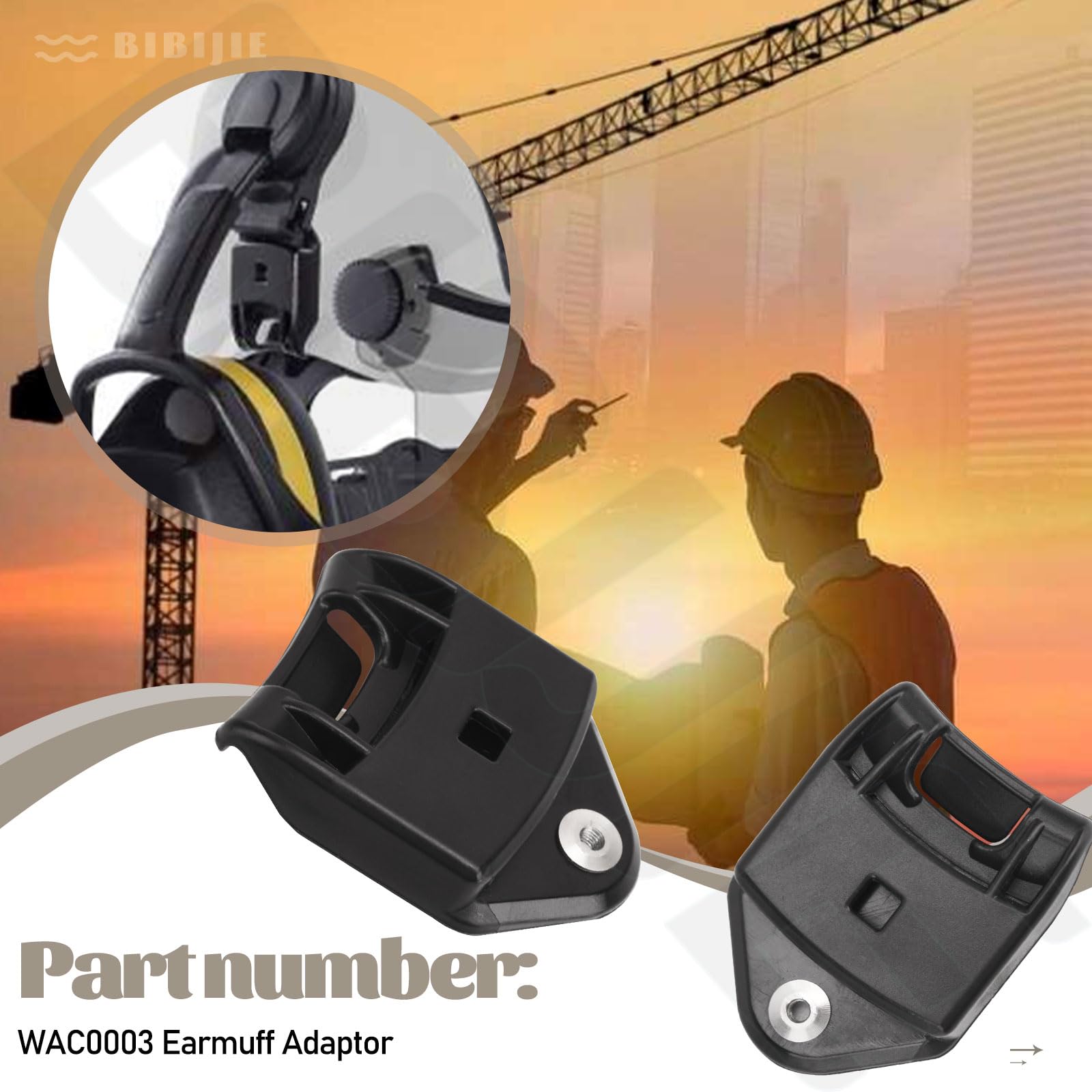 Paquete de 2 adaptadores de orejeras WAC0003 compatibles con Kask para todos los protectores auditivos Plasma, Super Plasma, HP