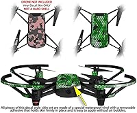 Vista 2 de Skin Decal Wrap 2 Pack Compatible with DJI Ryze Tello WraptorCamo Old School Camouflage Camo Pink Drone NOT Included