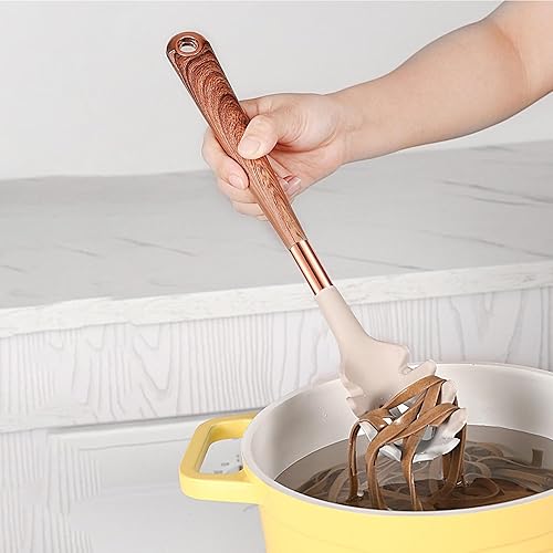 Miniatura 6 de Juego de 11 utensilios de cocina con soporte, juego de utensilios de cocina de silicona, resistentes al calor, antiadherentes, utensilios de