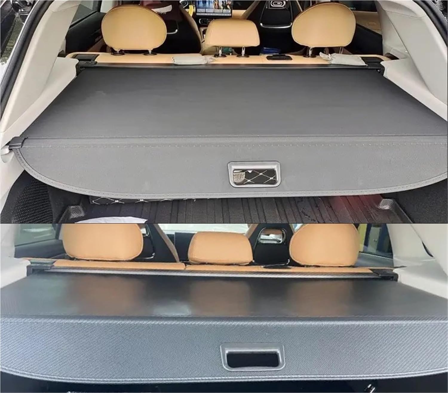 for Leapmotor C11 2021-2026 Auto Trunk Curtain Organizer Cover Cargo Rear Rack Luggage Waterproof Shield Shade(PU Leather 21-25)