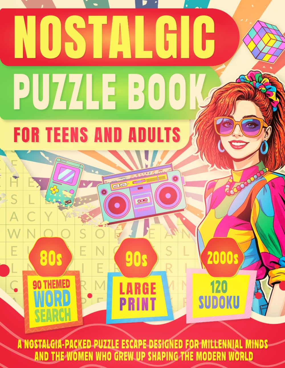 Nostalgic Puzzle Book for Teens and Adults: 80s, 90s, 2000s Word Search with SODUKU