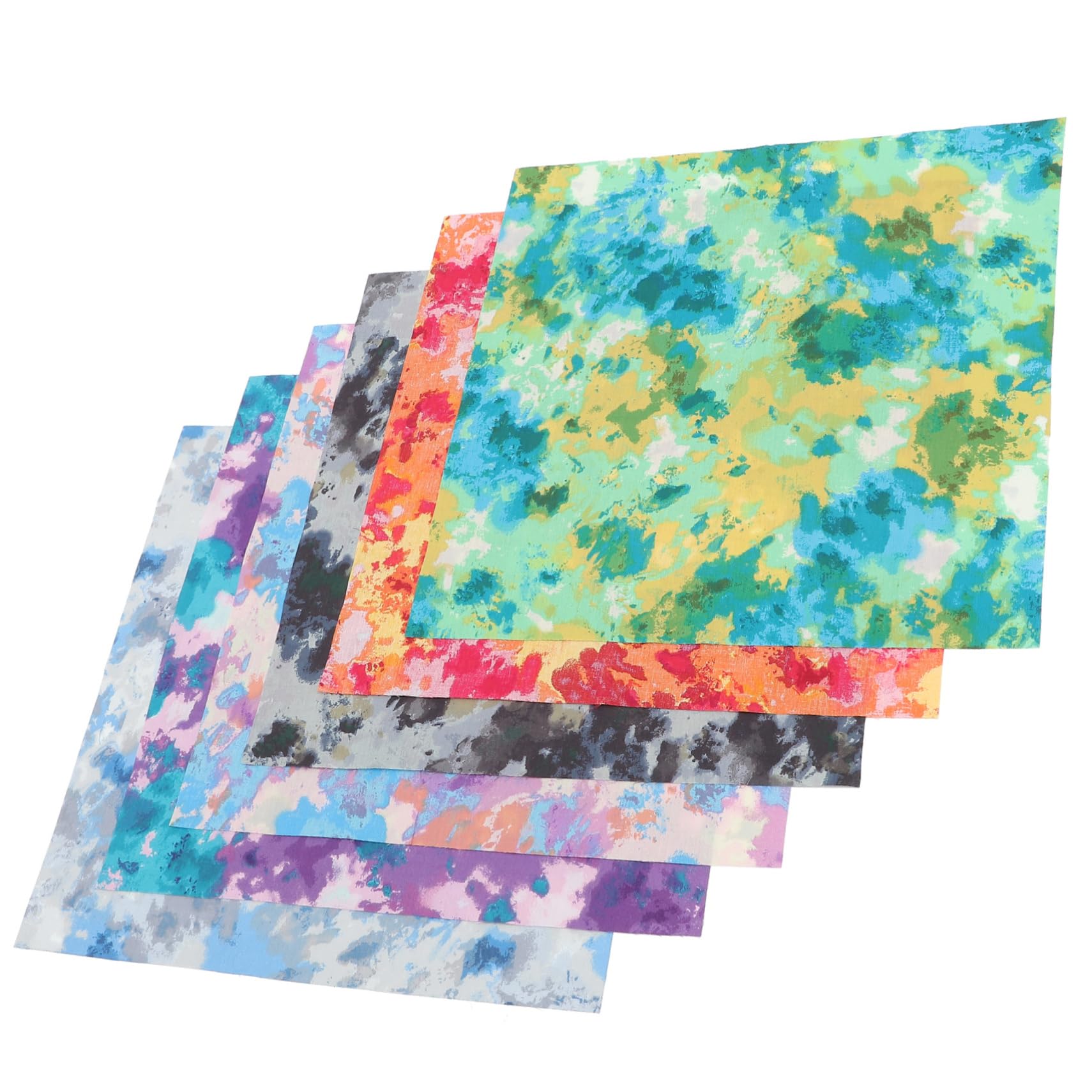 Operitacx 3 Sätze Batik-Patchwork Mit Farbverlauf Baumwollfabrik Bastelzeug Handwerkskunst Dekostoffe Trachtenstoffe The Craft Tuch-Patchwork Handarbeiten Patchwork Baumwolle 6 Blätter * 3