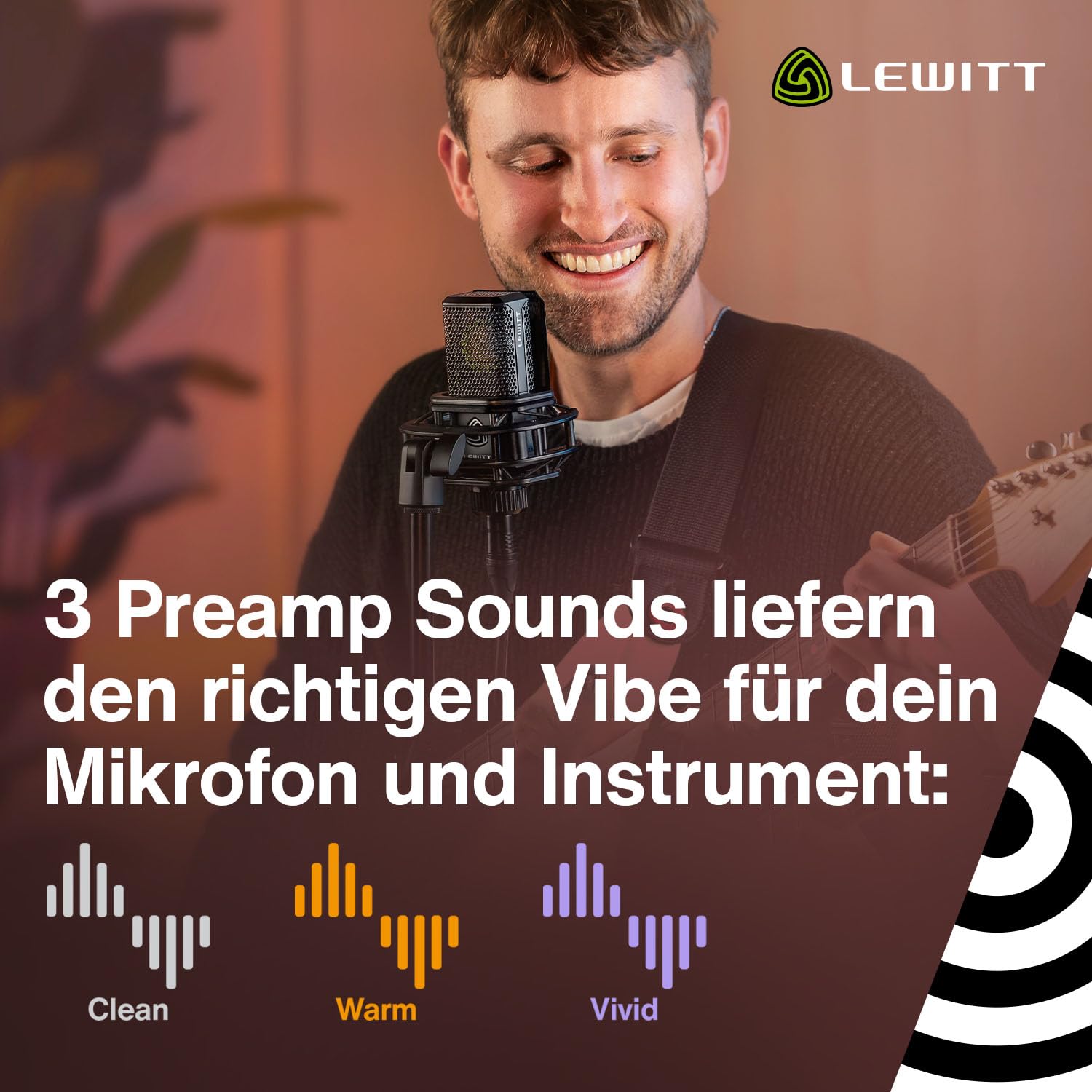 CONNECT 2 - Das benutzerfreundlichste Audio-Interface mit XLR- und Hi-Z-Eingang - Sensationeller Sound mit nur wenigen Klicks - Autosetup, Clipguard, Compressor, Denoiser - 3 Preamp-Sounds