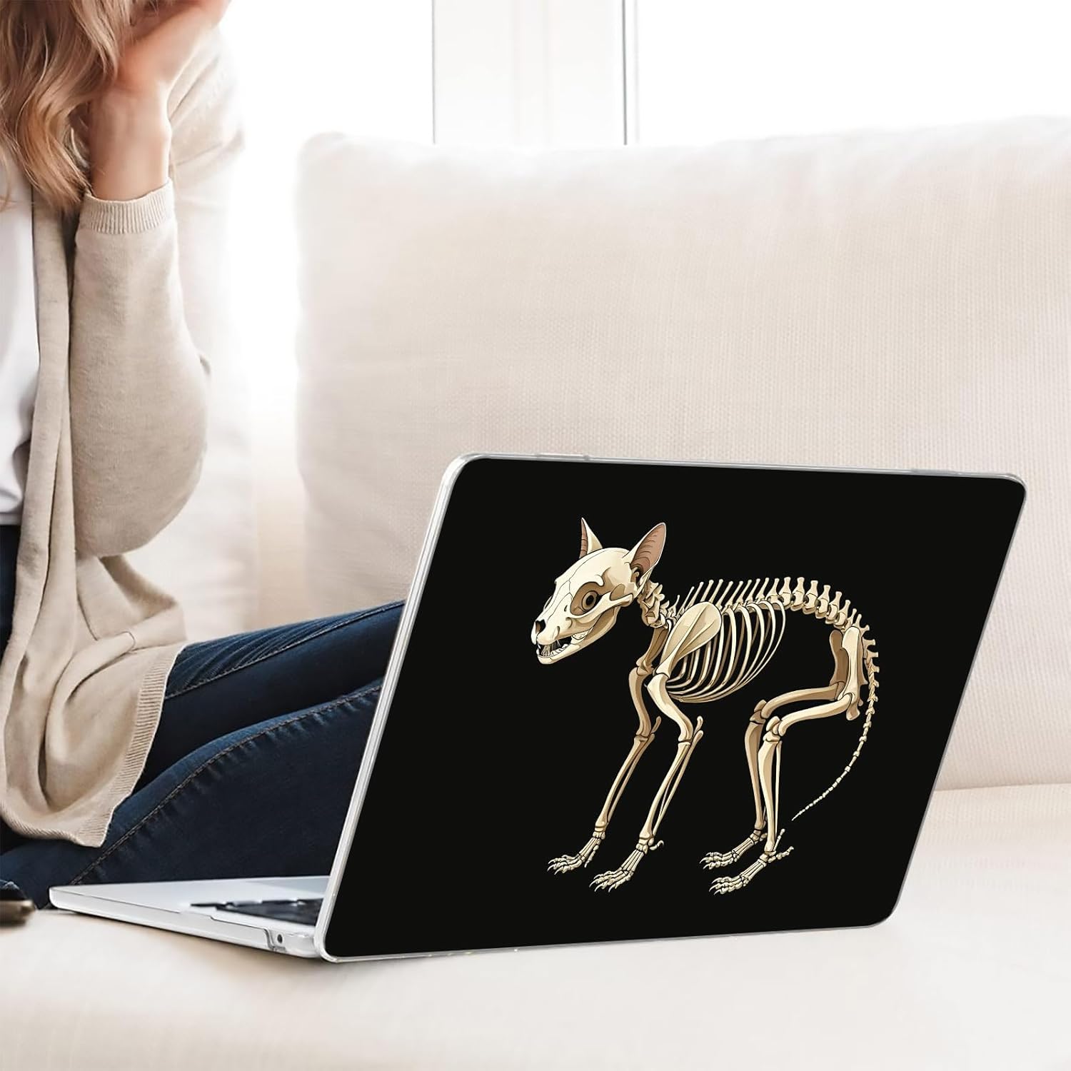 Compatible with MacBook Neo 13-inch, Hard Shell Case with Keyboard Cover and Screen Protector (A3404 A18 Pro chip, 2026 Release) - Cat Skull MC21730