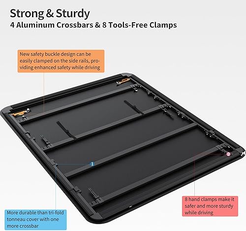 Miniatura 9 de OEDRO Cubierta suave para caja de camioneta compatible con Chevrolet SilveradoGMC Sierra 2500 3500 HD 2020 2021 2022 2023 2024