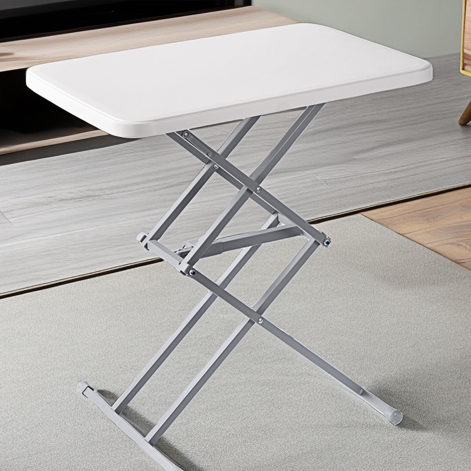 Table pliable réglable à 4 niveaux : la table de dîner portable et légère couleur A